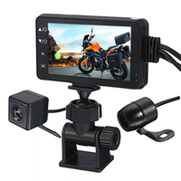 Enregistreur vidéo pour moto Écran HD DVR Dash Camera Recorder Moto Double Objectif Grand Angle 3 "LCD Support 720P