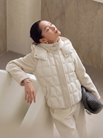 Veste bomber à capuche pour femme en tissu mélangé, manches raglan, matelassée, patchwork, long manteau d'hiver chaud avec boutons