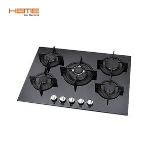 OEM Manufacturer 5 Burner Built-In Gas Glass Top Cooking Gas Cooktop with FFD Gas <b>Stove</b> for Household Kitchen Use - Product Image 1