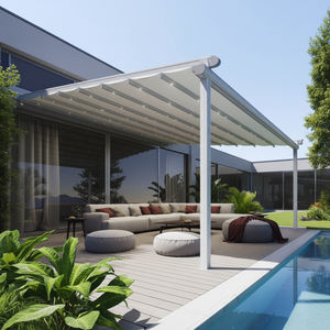 Pérgola Retráctil Motorizada de Diseño Moderno y Lujoso con Toldo Impermeable de PVC para Restaurantes y Bares al Aire Libre, Terrazas - Product Image 1