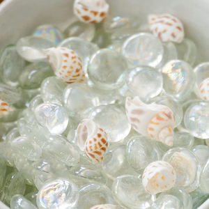 Chiaro pietre di vetro iridescente marmi piatte ciottoli per vaso ciotola riempimento centrotavola decorativi fiorista acquario gemme macchiate - Product Image 5