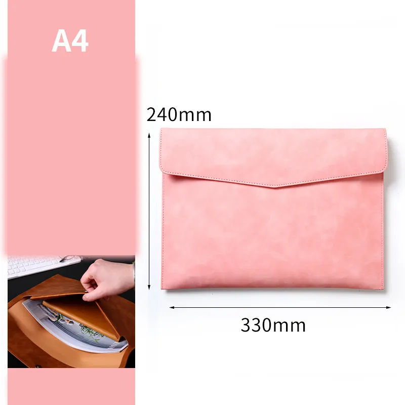 A4 özel PU deri zarf çanta portföy belge klasörü
