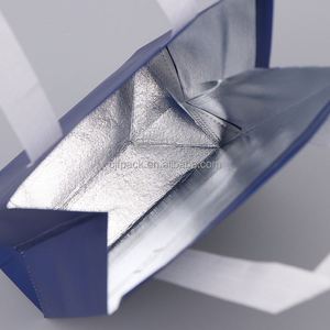 Bolsa de transporte personalizada al por mayor, no tejida, con aislamiento de papel de aluminio, reciclable, apta para alimentos, para pan y sándwiches, para supermercado, con asa larga - Product Image 6