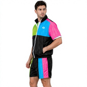 Nouvelles vestes de randonnée pour hommes en nylon léger, style streetwear, avec patchwork brodé, imprimé numérique, logo personnalisé OEM, couleur contrastée, 200g - Product Image 2