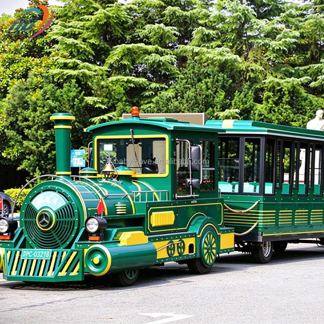 Outdoor Playground Amusement Park Rides Kids Tourist Electric Trackless Train for Old Town and Riverside Promenade