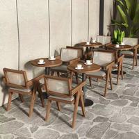 Massivholz Restaurant Möbel Set , Restaurant Tisch und Stühle, Restaurant Stand Sitz Coffee Shop Tisch und Stuhl