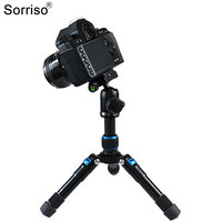 SORRISO Trépied Professionnel Portable de Voyage Pliable à Main pour Téléphone Mobile Appareil Photo Reflex Numérique Support de Projecteur Enregistrement Vidéo