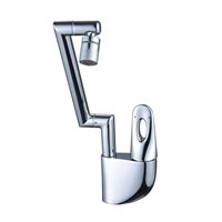 Nouveau design en laiton robinet de lavabo à eau chaude et froide bras mécanique universel robinet de lavabo de comptoir de salle de bain