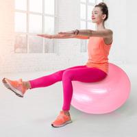 LADYGLOW 50CM Gym Pvc Gonflable Yoga Assis Ball pour Balance Stabilité Entraînement Fitness Logo Personnalisé Donut Donut Yoga Ball