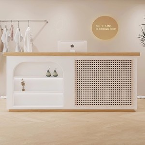 Mostrador de Recepción de Cuero Estilo Japonés y Coreano para Tienda de Ropa, Casa de Huéspedes, <span class=keywords><strong>Restaurante</strong></span> y Bar en China - Product Image 4
