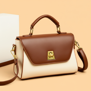 Hot Sale Women's Square Shoulder Bag <b>Small</b> <b>Bucket</b> Handbag PU Leather Zip Closure Single Strap Fashion Travel Cosmetic Organizer - Product Image 1