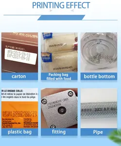 0.5 인치 고품질 인쇄 기계 판지 상자 비닐 봉투 만기일 산업 지속적인 소형 손 제트기 기호화 잉크젯 프린터
