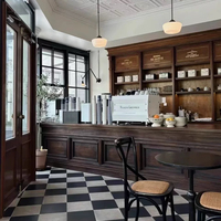 Meubles de bar réglables de style industriel en bois massif vintage français pour la maison et l'hôtellerie