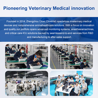 Dispositivos de Monitoreo Veterinario con Pantalla Táctil OliveVet, Signos Vitales, ECG, SpO2, NIBP, EtCO2 Opcional, Monitor Veterinario Multiparamétrico para Animales