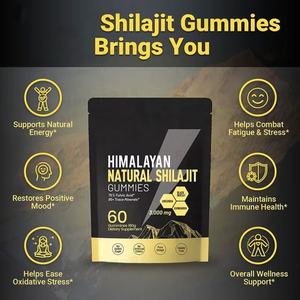 Gomitas de Shilajit para Hombres y Mujeres Adultos, Antioxidante, Energía, Apoyo con Ashwagandha, Cúrcuma y Suplementos Herbales de Origen Himalayo - Product Image 2