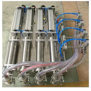 stainless steel 4 nozzles pneumatic 500ml semi auto filling machine liquid filling machine