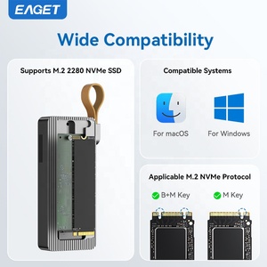 Boîtier <span class=keywords><strong>externe</strong></span> EAGET TSE4500 40 Gbps pour SSD M.2 NVMe 2280 PCIe, compatible USB4.0 et <span class=keywords><strong>Thunderbolt</strong></span> 3/4 - Product Image 3