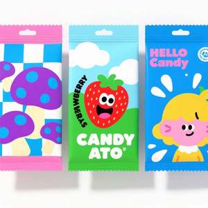 Sacs en Mylar personnalisés avec des motifs créatifs variés, refermables, à l'épreuve des enfants, 1g, 3,5g, 7g, 14g, 28g, 1oz - Product Image 2