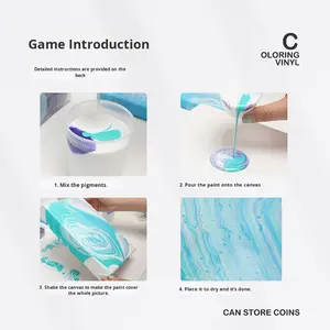 Wasser malerei Set-Flow Malerei Flüssigkeits malerei DIY Kreative Gießt echnik Handgemachtes Material Paket Zeichenbrett Kit - Product Image 5
