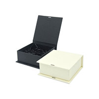 Boîte cadeau magnétique noire en carton réutilisable conçue sur mesure Boîtes magnétiques pliables pour un emballage cadeau facile