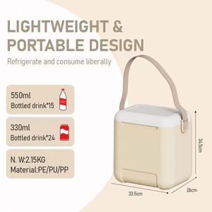 Glacière portable moderne réutilisable en PP de 10 L pour usage extérieur, aliments et canettes - Product Image 6