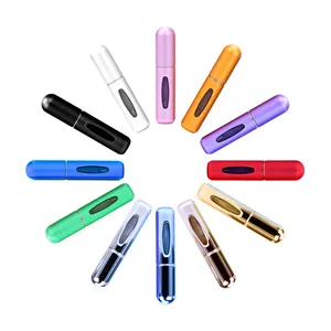 Flacon vaporisateur atomiseur portable en aluminium multicolore de 8ml Mini flacon vaporisateur de parfum vide de poche de 5ml avec atomiseur