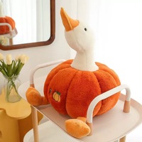 Peluche Canard Citrouille Mignonne, Jouet Créatif en Coton PP et Polyester, Oreiller de Sommeil Amusant, Cadeau d'Anniversaire pour Amies, Vente en Gros
