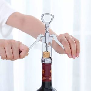 Tire-bouchon personnalisé en acier inoxydable avec poignée à pression pour ouvrir le vin - Product Image 2