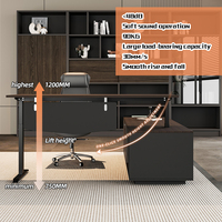 Bureau de direction en forme de L de conception moderne haut de gamme, bureau de direction ajustable en forme de L, bureaux de luxe pour le bureau, fournisseur OEM ODM