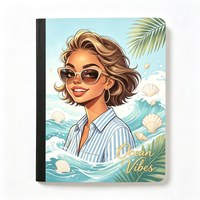 Cahiers de composition vintage style universitaire pour la rentrée scolaire américaine, format A4, en carton ivoire 300 g et papier sans acide 58 g