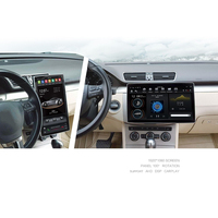 Système GPS multimédia universel pour voiture, Radio Android 2din avec grand écran rotatif de 12.8 pouces