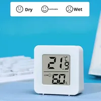 Meteran Kelembapan Suhu Dalam Ruangan Cerdas Termometer Kamar Bayi Mini Tampilan Basah Kering Presisi Tinggi Deteksi Multi-guna