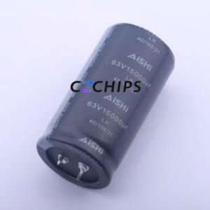 ตัวเก็บประจุอิเล็กโทรไลต์อะลูมิเนียมแบบ Snap-in รุ่น ELH1JM153R65KT ชนิด Through-hole (THT) ขนาด D35xL65 มม. 15000uF 20% 63V 10 มม. - Product Image 1