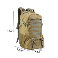 Personnalisable Unisexe Vintage Tactique Sac À Dos 45L Étanche Anti-Vol Camouflage Sac À Dos Fermeture Éclair Polyester Sangles Maille Cadre Extérieur