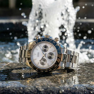 Reloj de Pulsera de Cuarzo Luminoso a Prueba de Agua de Lujo con Logotipo Personalizado, Movimiento VK63, Reloj Cronógrafo de Cuarzo de Acero Inoxidable para Hombre - Product Image 4