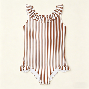<span class=keywords><strong>Maillot</strong></span> <span class=keywords><strong>de</strong></span> <span class=keywords><strong>bain</strong></span> une pièce pour petites filles, rayé rouge et blanc, dos nu, bordure à volants, UPF 50+, <span class=keywords><strong>maillot</strong></span> <span class=keywords><strong>de</strong></span> <span class=keywords><strong>bain</strong></span> pour enfants - Product Image 3