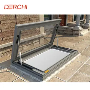 Waterproof Aluminum Electric Automatic Double Glazed Roof Skylight Window Design