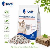 Litière pour chat écologique en papier PH 7L, absorption rapide, agglomérante, sable pour chat pour la santé urinaire, commande en gros