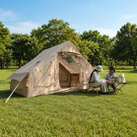 Tente gonflable légère de 6,3 m² en tissu Oxford 210D imperméable, abri de camping portable de 13 kg, 3*2,1*2 m, entrée unique, glamping