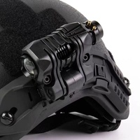 Support de lampe torche réglable 25 mm, angle réglable à 180 degrés, support de lampe torche tactique pour casque, clip de fixation pour rail de 21 mm
