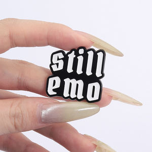 Toujours Emo émail broche drôle triste citation broches pleure à Emo retraité enfant revers Badge bijoux cadeau en gros - Product Image 4