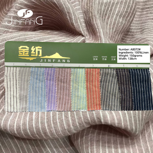 Tissu en lin 100% teint en fil, rayé, lavé, respirant et doux, 145 g/m², 138 cm, <span class=keywords><strong>de</strong></span> haute qualité pour chemises et robes - Product Image 4