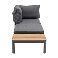 Canapé d'angle de jardin imperméable, mobilier de patio, lit de jour pour la cour, chaise longue de balcon, transat d'extérieur