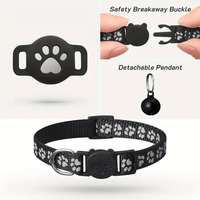Collier de suivi pour chat réfléchissant avec traceur GPS intelligent anti-perte pour animaux de compagnie, sans frais mensuels, traceur GPS pour chat en temps réel