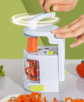 Coupe-légumes en spirale manuel en plastique – Râpe à pommes de terre et radis pour la cuisine