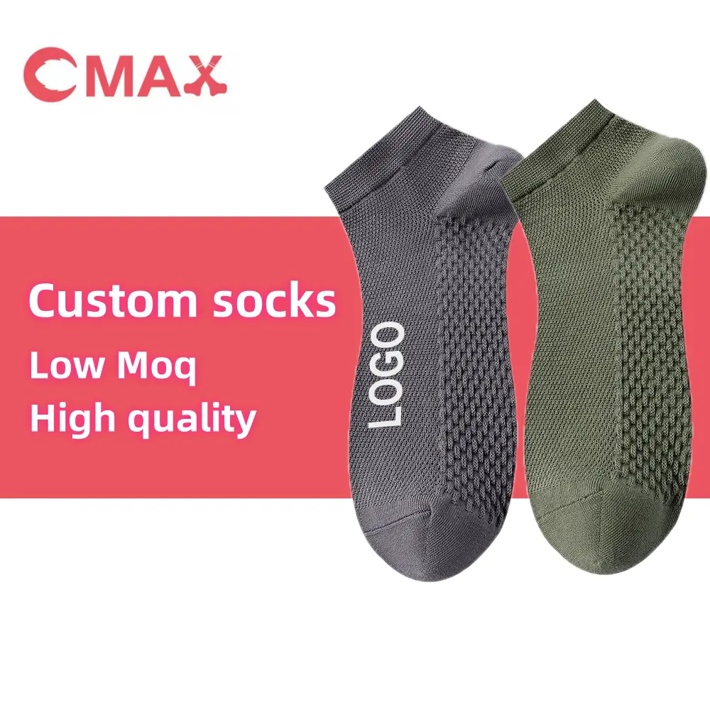Cmax kaus kaki olahraga polos warna polos, Kaos Kaki pendek pergelangan kaki, desain kaus kaki olahraga kustom