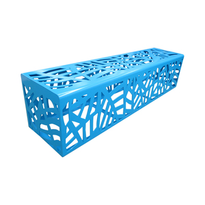 Asientos de diseño de fábrica con <span class=keywords><strong>bancos</strong></span> huecos recortados Banco de acero fuerte azul entero Gran descuento <span class=keywords><strong>Bancos</strong></span> de <span class=keywords><strong>venta</strong></span> modernos Asiento de parque para personas - Product Image 2