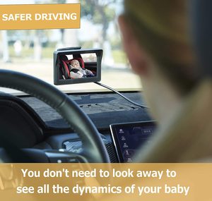 Back <strong>Seat</strong> Baby <strong>Monitor</strong> and Camera in <strong>Car</strong> 4.3inch <strong>Monitor</strong> Rear Facing Baby <strong>Car</strong> <strong>Seat</strong> Camera with Wide View Angle IR Night Vision - Product Image 6
