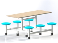 Ensemble table et chaise de restauration rapide cafétéria pour lycée Table et chaise de cantine universitaire Tables et chaises d'école primaire