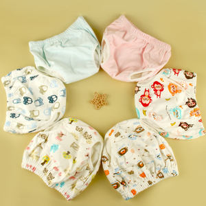 Venta Directa de Fábrica, Pantalones de Entrenamiento para Ir al Baño para Bebé<span class=keywords><strong>s</strong></span>, de Algodón, Reutilizables, Impermeables, Anti-Fugas, Ropa Interior de Aprendizaje para Niños Pequeños, Se Aceptan Pedidos OEM/ODM - Product Image 4